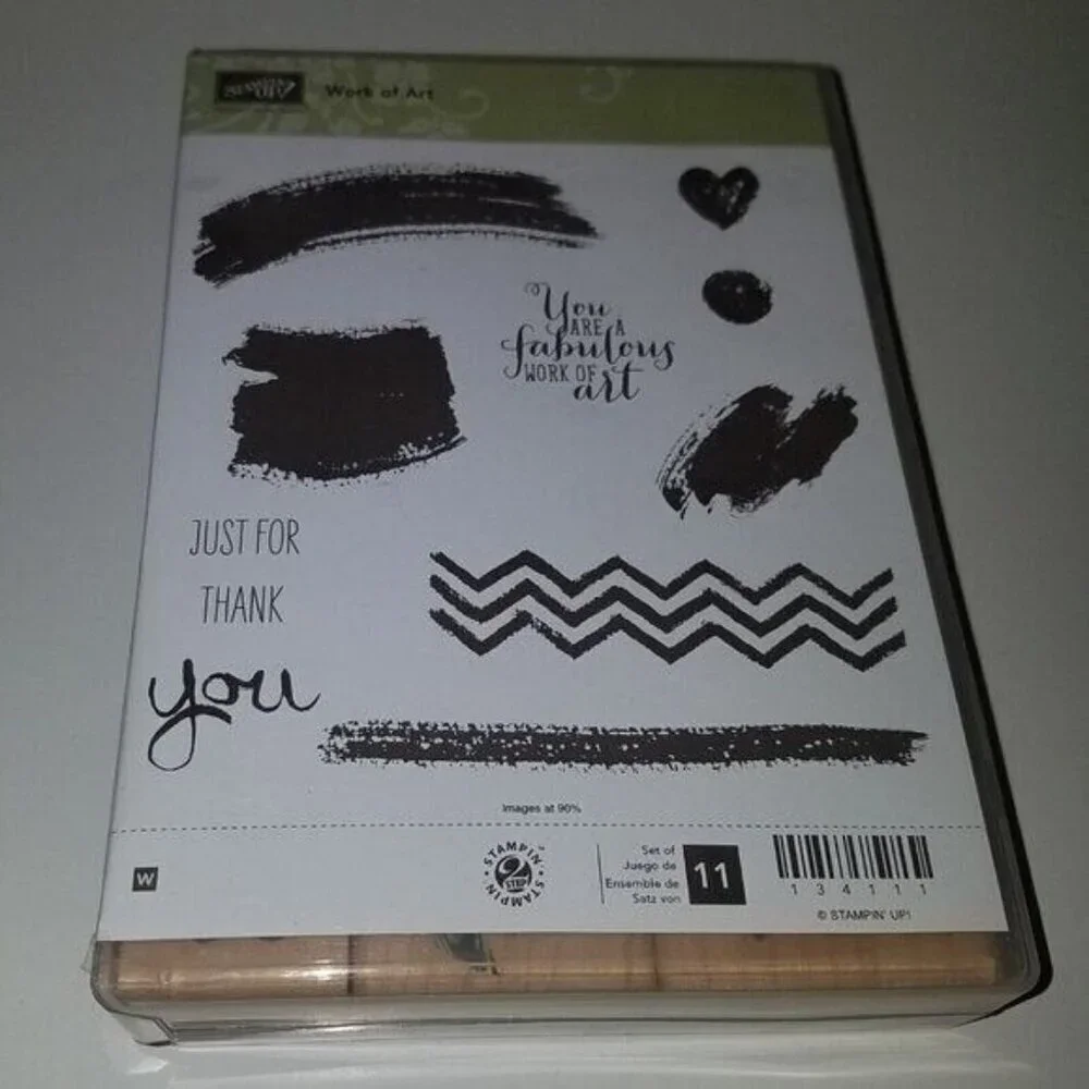 Stampin' Up Work of Art 11 Piece Rubber Stamp Set Just For Thank You